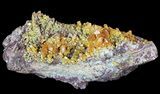 Orange Hexagonal Mimetite Crystal Cluster - Rowley Mine, AZ #49376-1